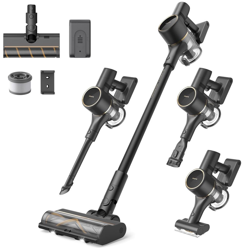 Dreame R10 Pro Kabelloser Staubsauger,150AW Starke Saugleistung, 65 Min Laufzeit,Mehrflächenbürste,LED-Lichter, Ideal für Haus- und Autoreinigung