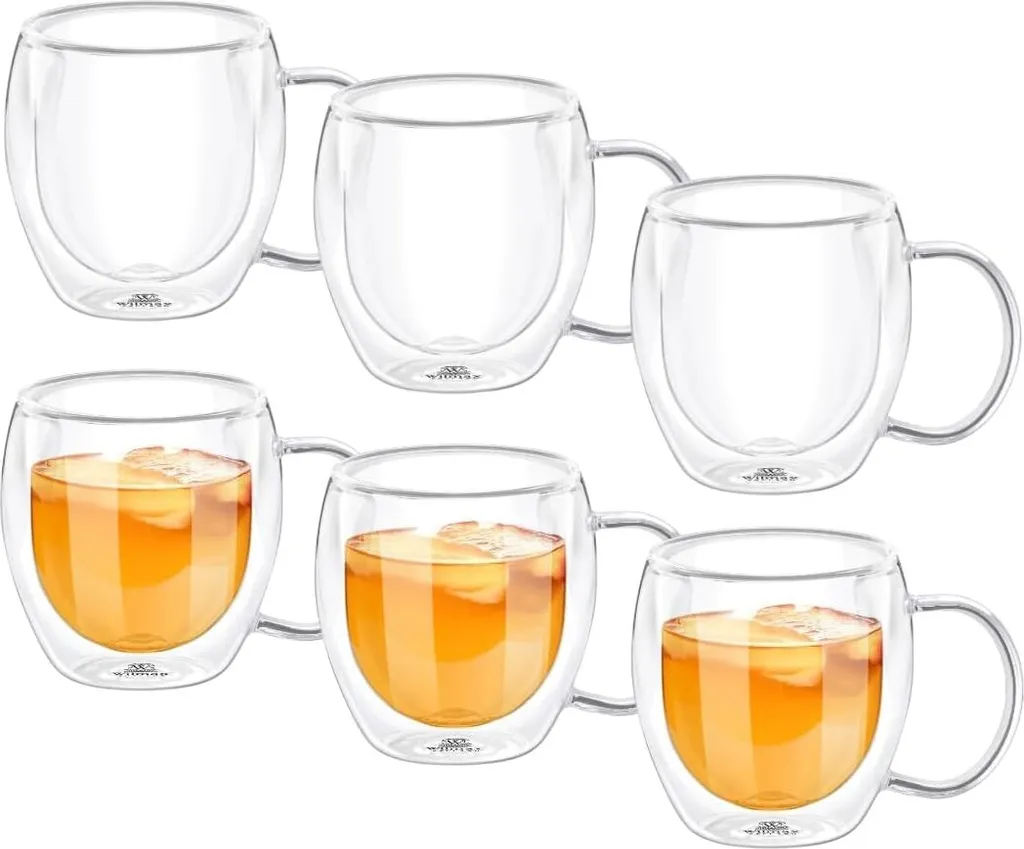 Wilmax Set 6 Bicchieri Termici 500ml Vetro Doppia Parete WL-888749