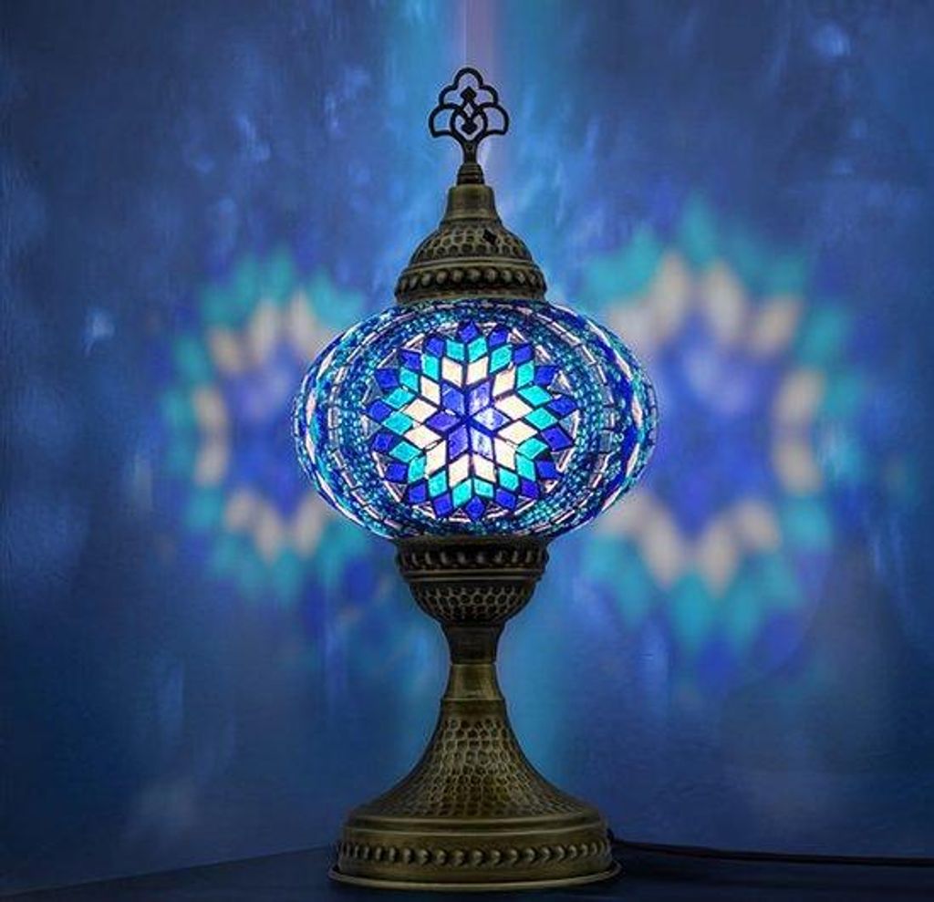 Mozaiek Lampe, Handgefertigte Nachtlampe, Produktbild 