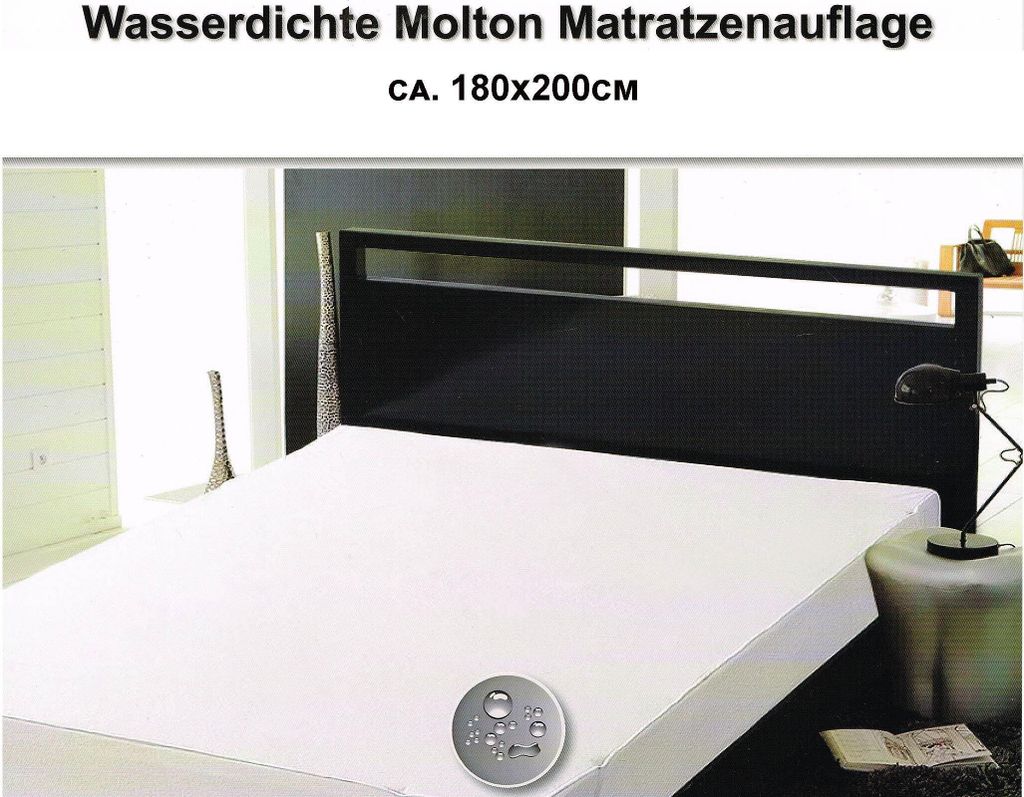 Matratzenschoner 180x200 Cm - Molton Milbendicht Weiß Für Allergiker