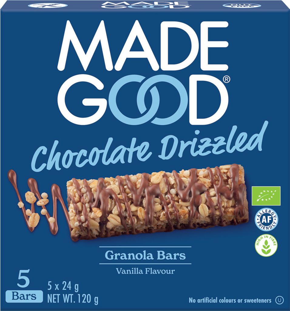 Granola Riegel Chocolate Drizzled - Vanilla Flavour 120g Produktbild 