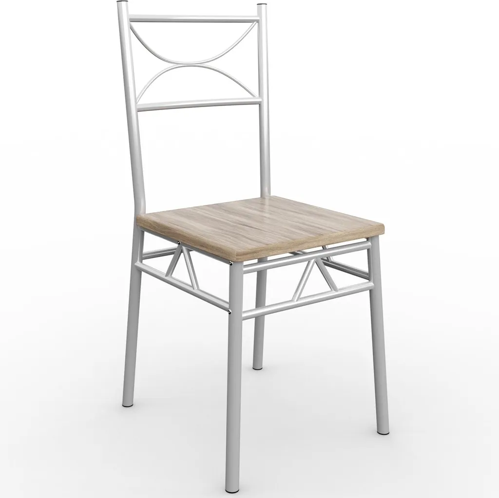 Ensemble table et 4 chaises chêne compact pour petit espace de vie - 2