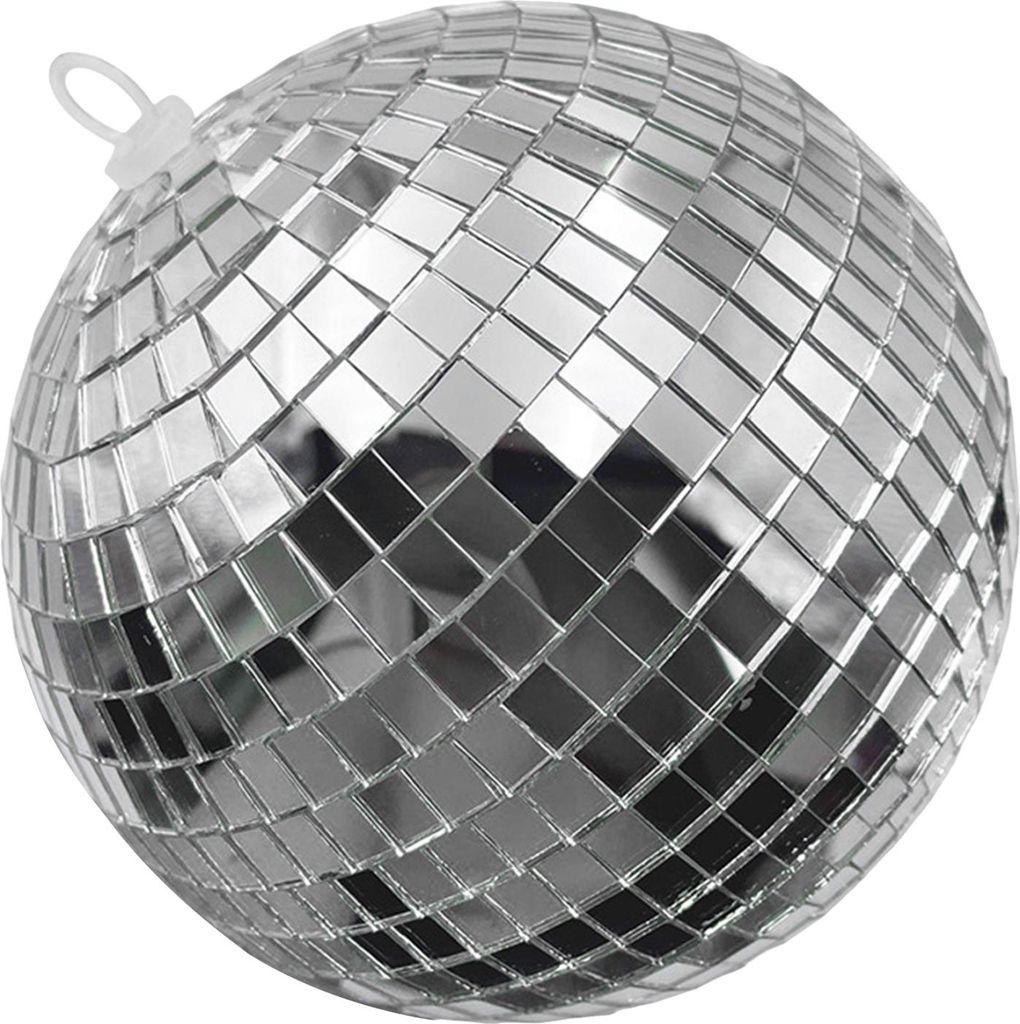 Silberne Spiegel-Diskokugel-Ornamente, reflektierende hängende Discokugel-Dekorationen für 70er-Jahre-Retro-Partys, Weihnachts- und Geburtstagsar...