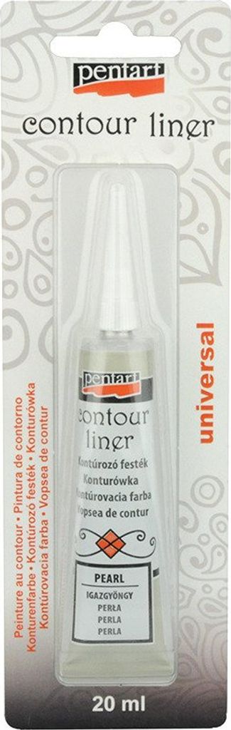 PENTART - Colore per contorno con applicatore - Perla 20 ml Immagine del prodotto 