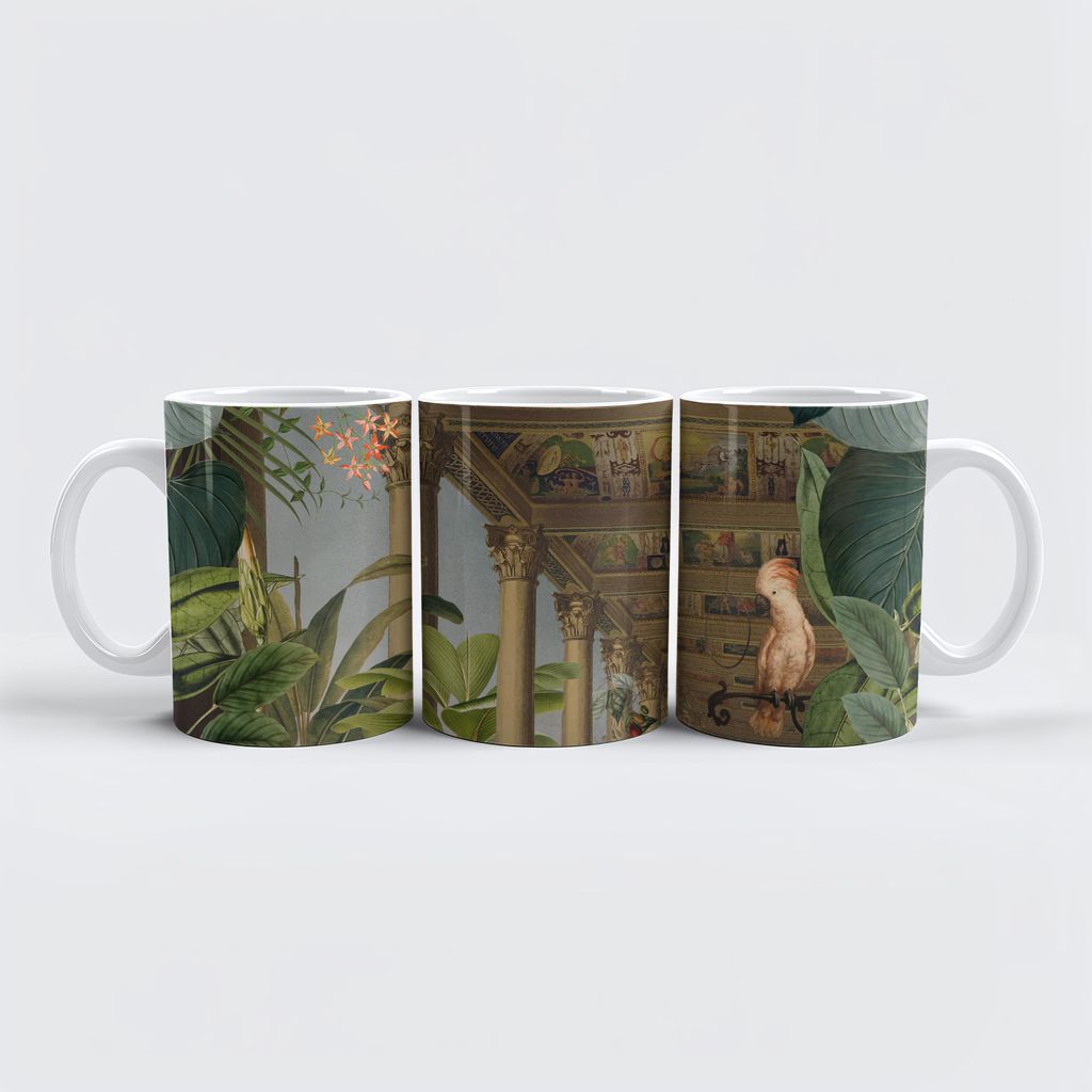 raxxa Premium-Tasse "Lost jungle place wiht peacocks 2"