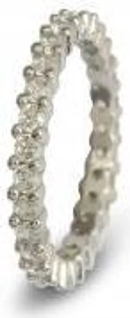 Bague argent 925 rhodié anti-ternissement et oxydes de zirconium - T56