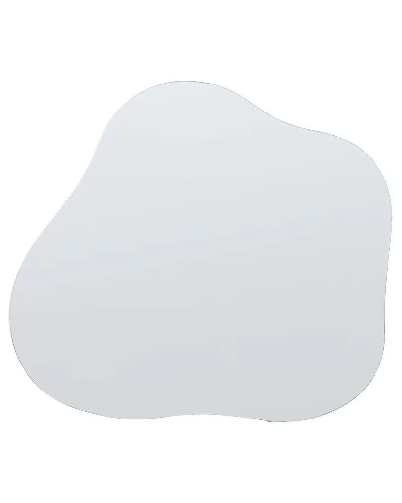 Miroir Mural Rond 55 cm Argenté Bagneux - Décoration Murale Chic