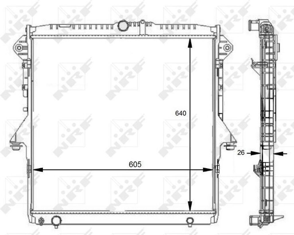 NRF 59074 - OE 1726087 Kühler, Motorkühlung für Ranger (TKE)