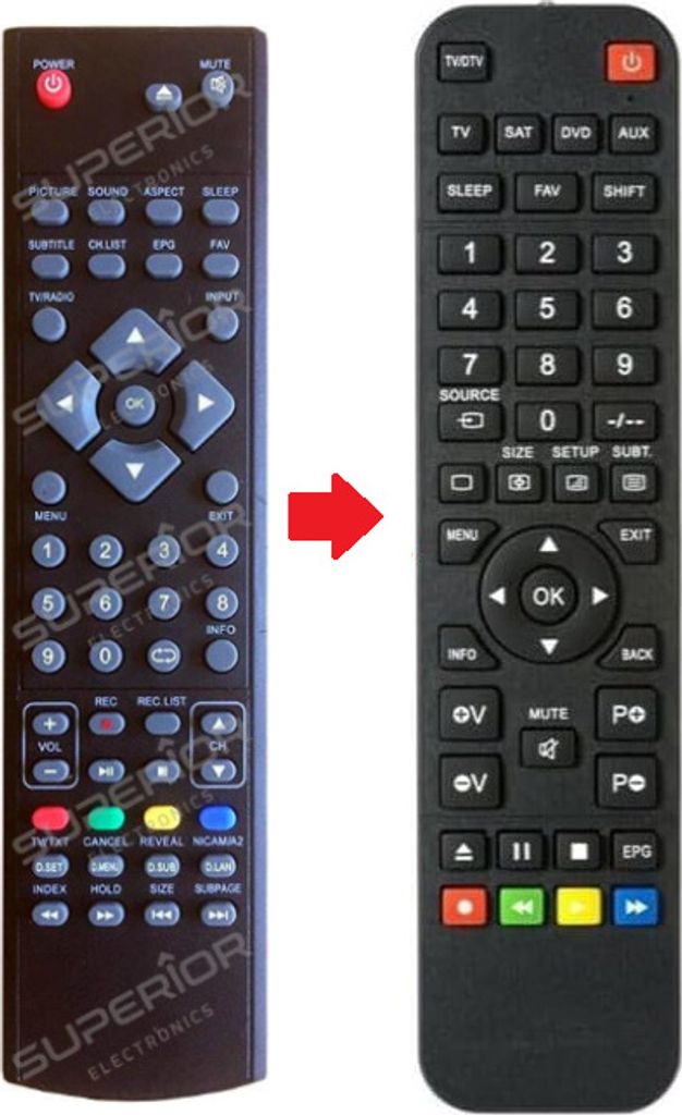 Ersatz Fernbedienung Medion MD30771 DE-A | MD30774