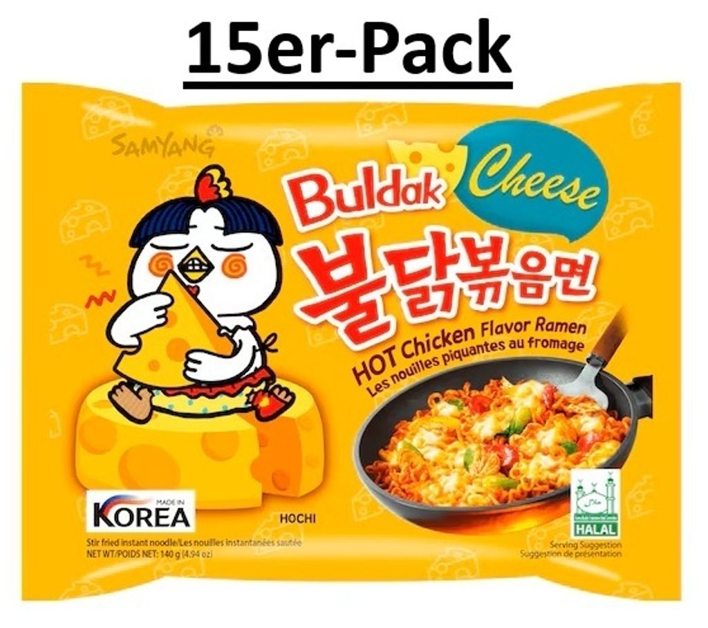 15er-Pack SAMYANG Buldak Hot Chicken Ramen Cheese Flavour Produktbild 