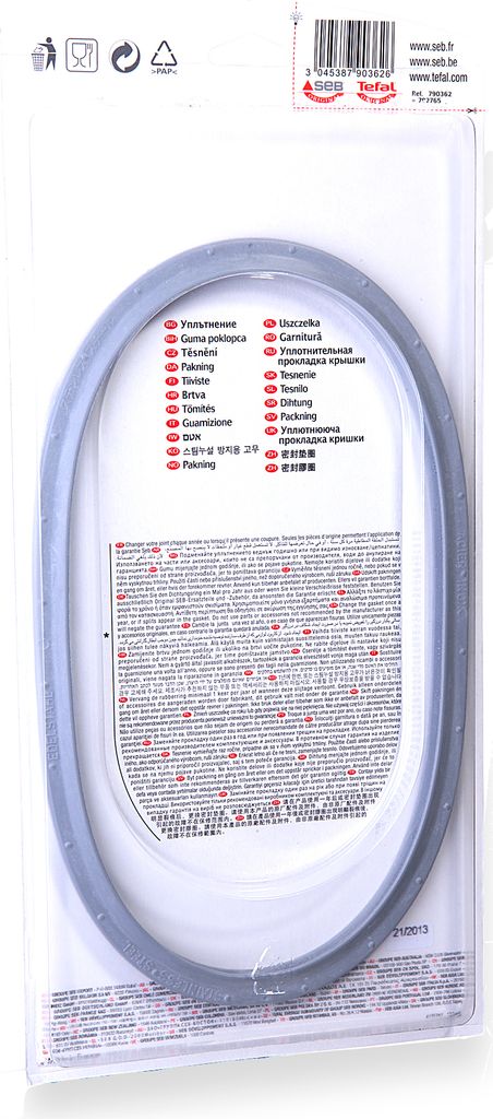 SEB 790362, Afdichtingsring, Roestvrij staal, Roestvrij Productafbeelding 