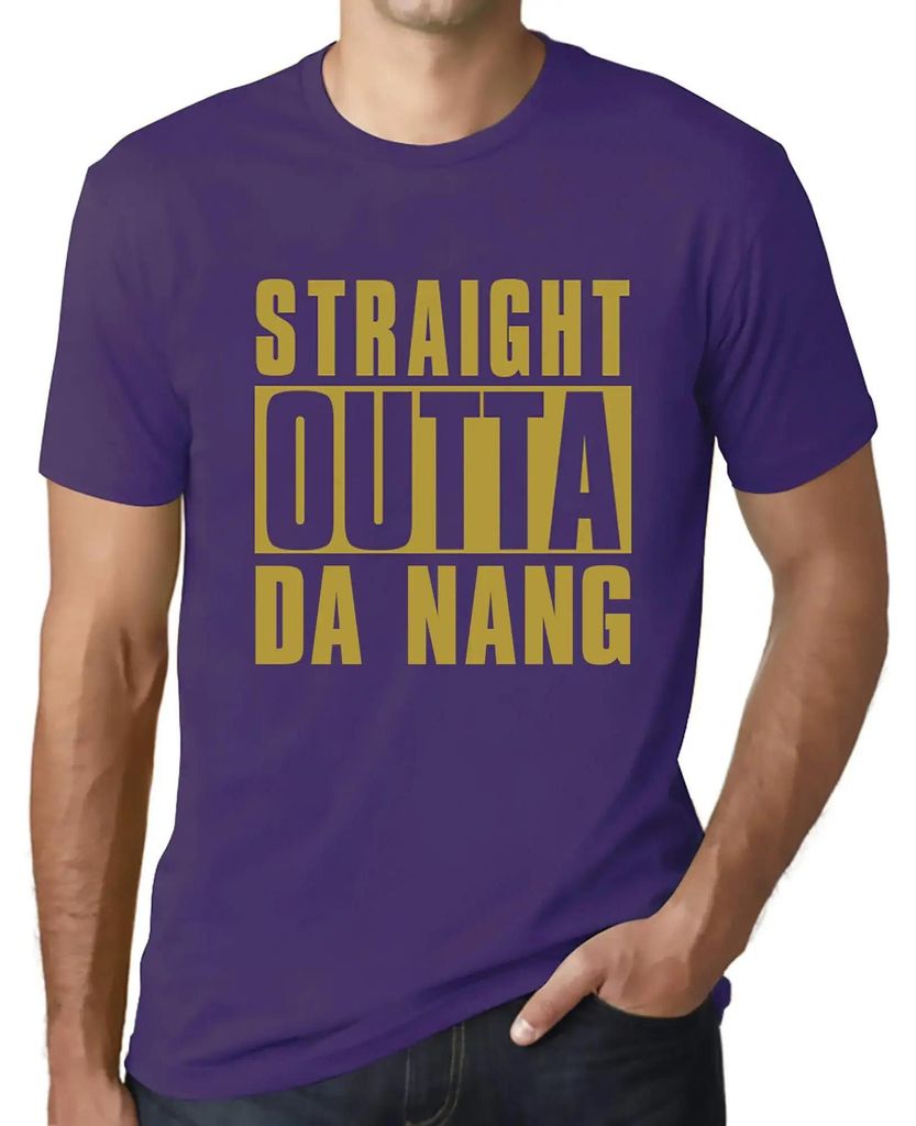 Herren Grafik T-Shirt Direkt aus Da Nang – Straight Outta Da Nang – Öko-Verantwortlich Vintage Jahrgang Kurzarm Lustige Druck Geburtstag Gesch...