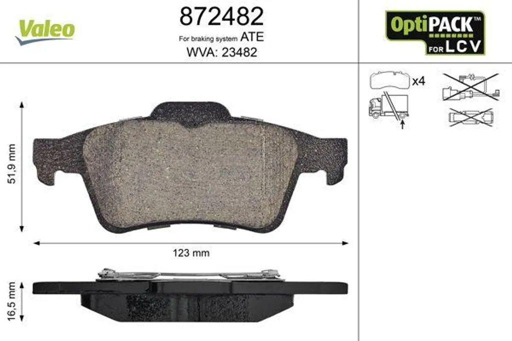 Finis les bruits de freinage : Plaquettes VALEO 872482 pour Cabstar OE