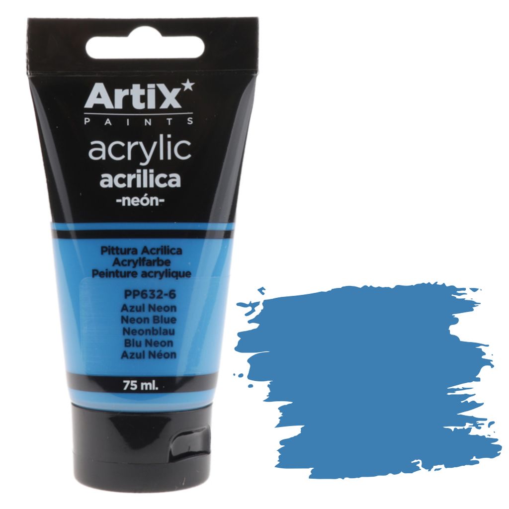 Acrylfarbe NEON BLUE Artix PP632-6, 75ml