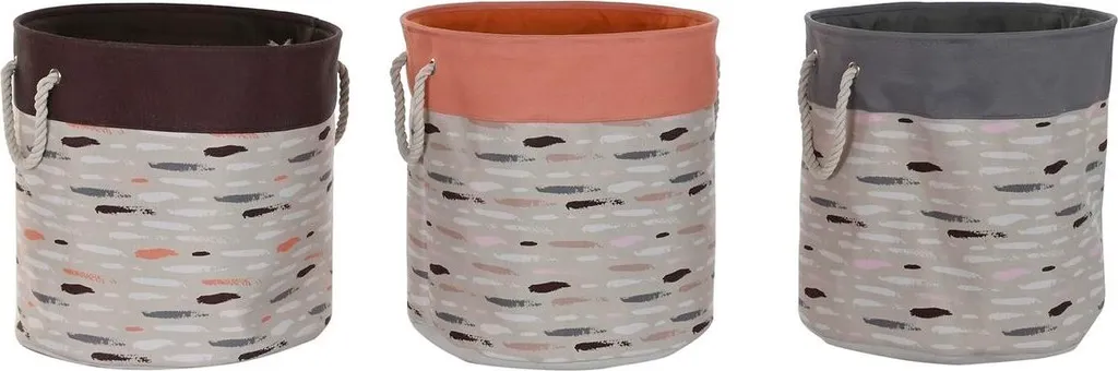 Bac à linge souple en polyester 45x45x45 cm DKD Home Decor - Trio Gris