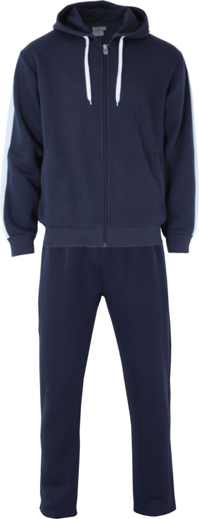Herbold Sportswear Hooded Jogginganzug mit Kapuze Gr.M marine-weiß