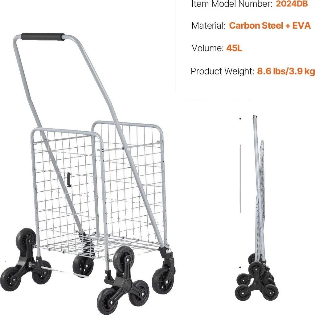 Carrello Tuttofare Pieghevole - Ruote Saliscale 88 lbs - Alluminio