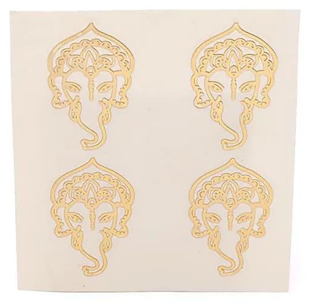 Metallaufkleber Ganesh gold 4x -- 2,5cm online bestellen