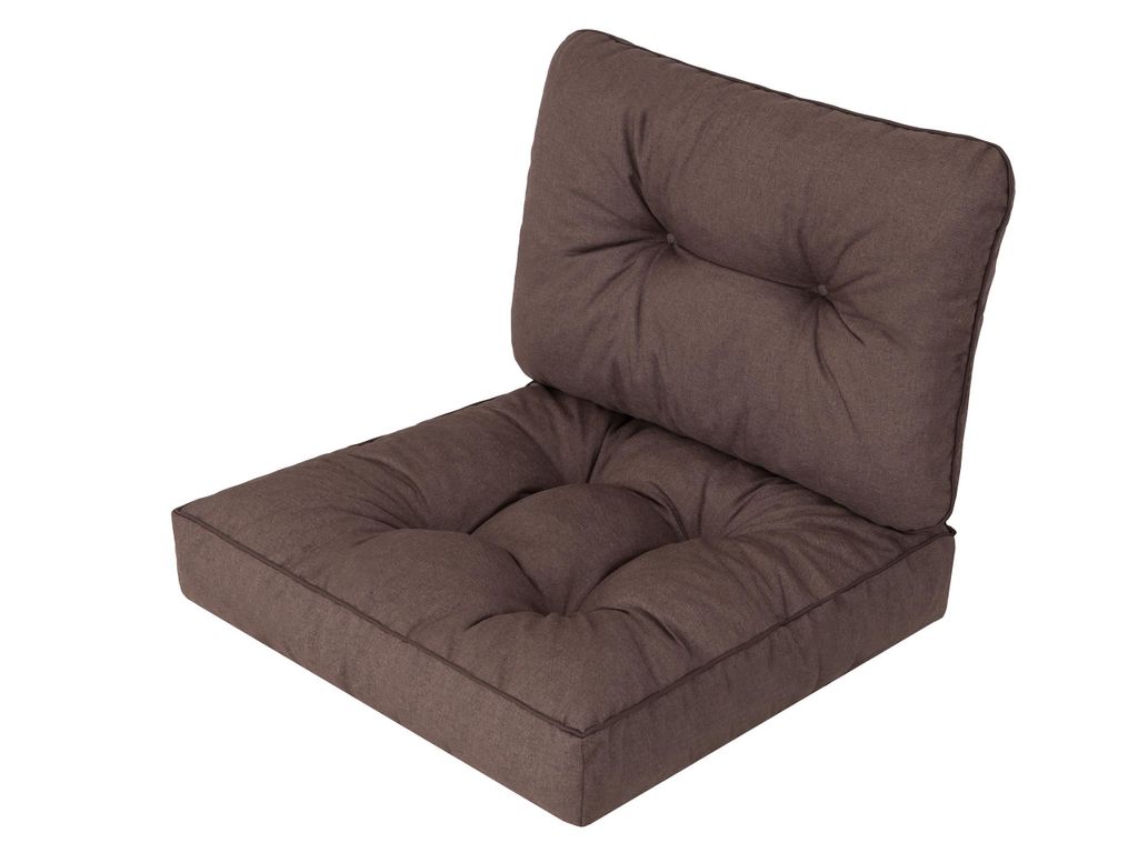 Gartenkissen Sitzauflage auf Gartenmöbel, Rattan, Gartenpolster Polsterauflagen auf Rataanmöbel, Kissen für Rattansessel - Braun, 70x70 cm