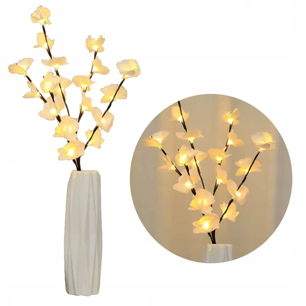 Sapin de Noël XXL LED Flowers Decorated Tree avec fleurs lumineuses 210cm