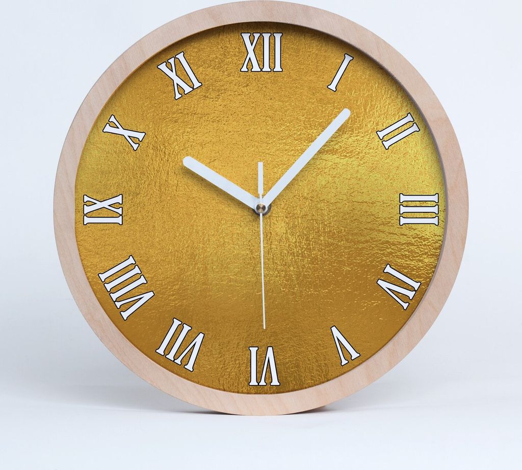Holzuhr 20fi cm wanduhr - weiße Spitzen - złotaolia Hintergrund