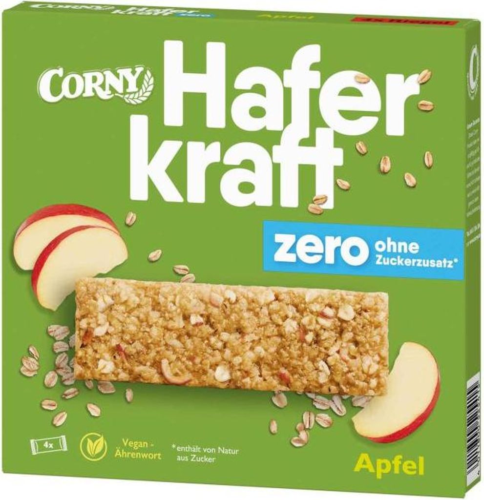 Corny Haferkraft zero Apfel Müsliriegel, 4x35g Produktbild 