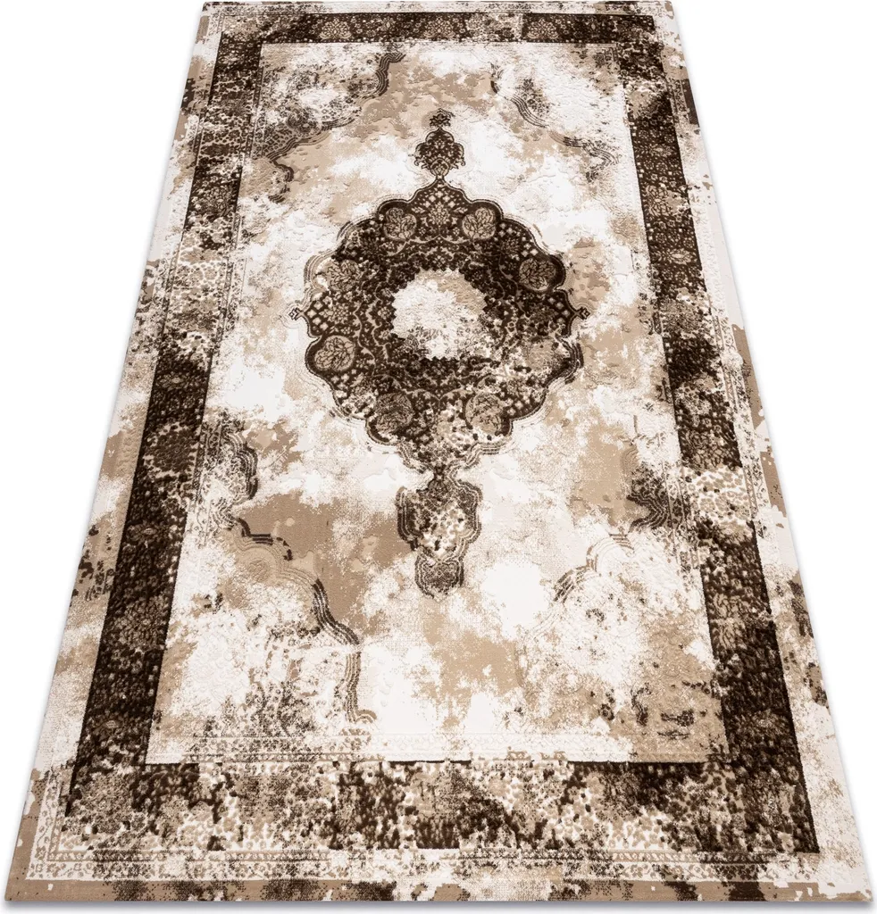 Tapis Beige Vintage Valencia 9987 - Douceur Acrylique et Ornements
