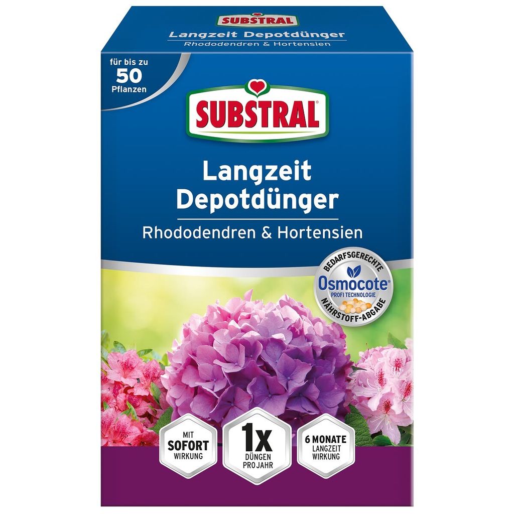 Substral Langzeit Depotdünger Rhododendren und Hortensien Produktbild 