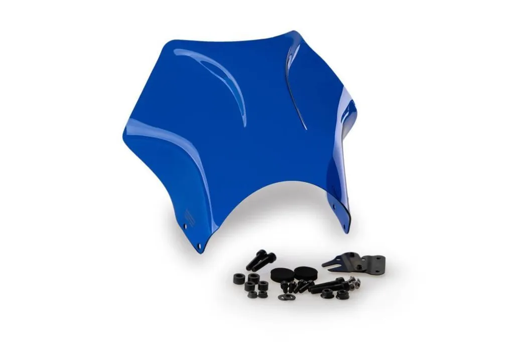Réduire le vent sur KAWASAKI Z900RS avec le PUIG 21348A Raptor bleu