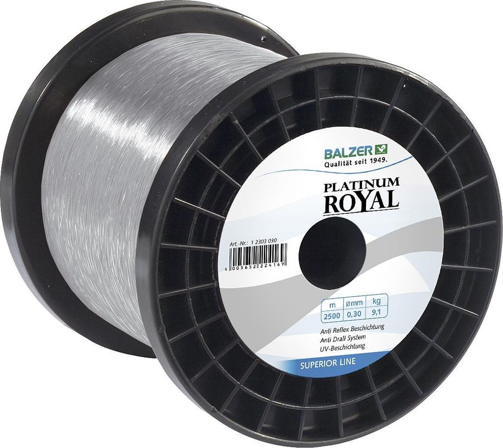 Balzer Schnur Platinum Royal Großspule Länge 2500m ø 0,22mm