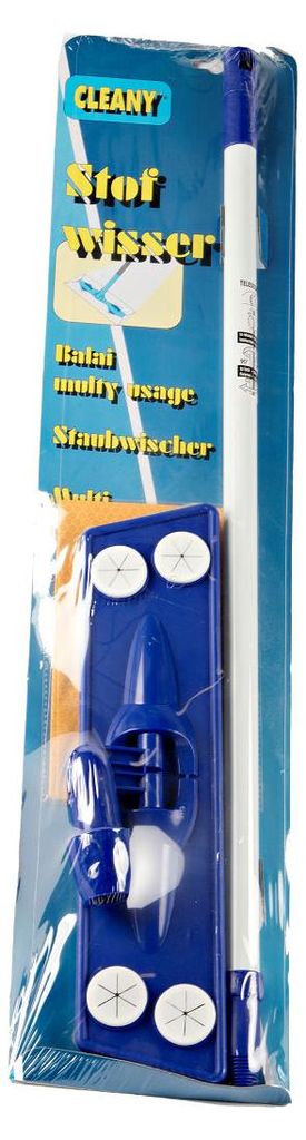 Cleany Bodenwischer Starbright blau mit Stiel und 5 Tüchern