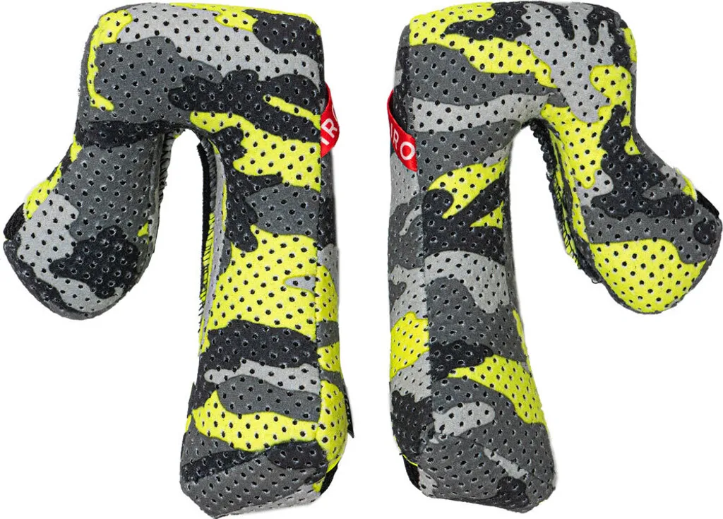 Mousses de joues pour casque motocross Airoh Aviator 3 Jaune Camo Taille M