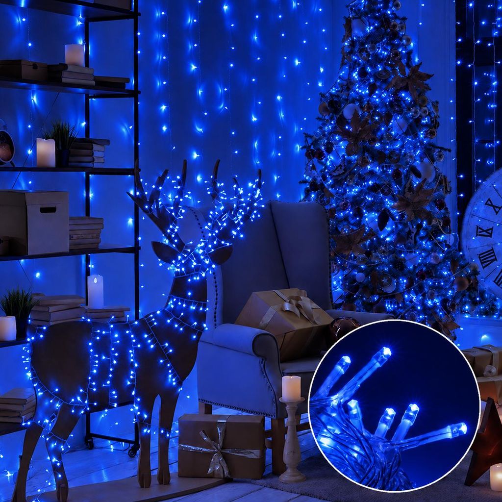 LED Lichterkette 10M 100 LED Blau, 8 Modi Produktbild 