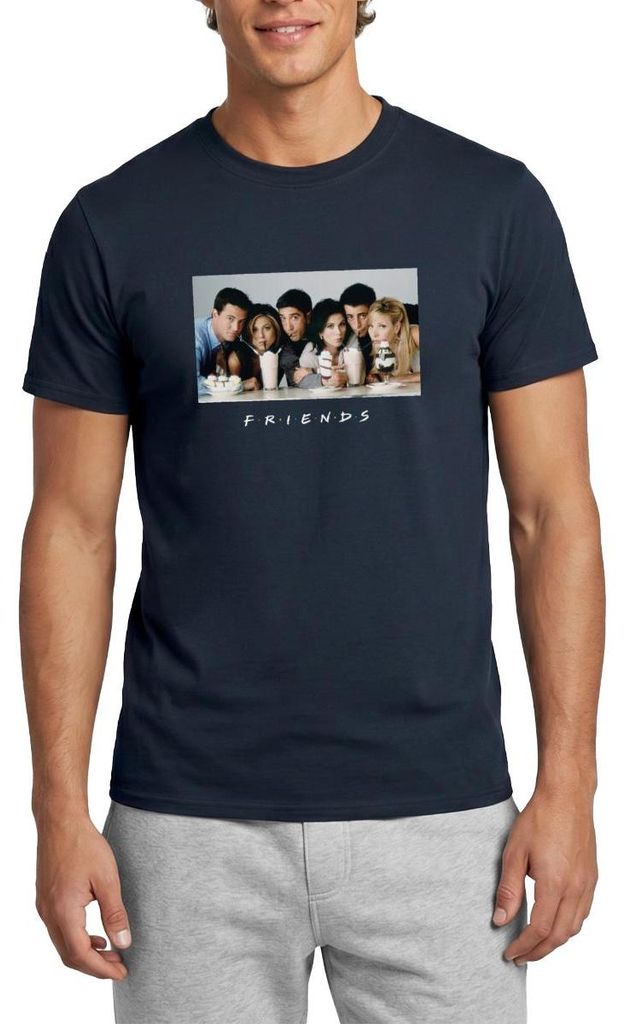 Spreadshirt Friends Milkshake Männer T-Shirt, S, Navy