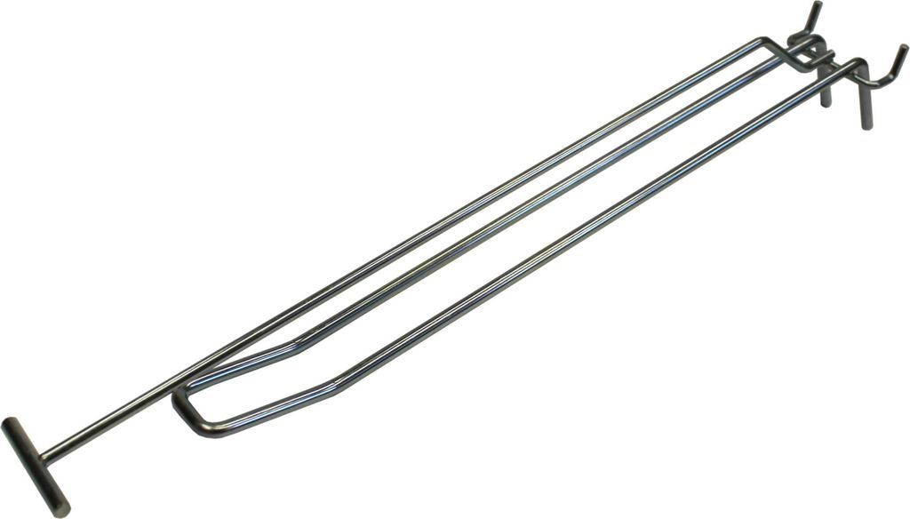 Doppelhaken mit Pendeletikettenträger für Lochplatte 300mm 50 Stück