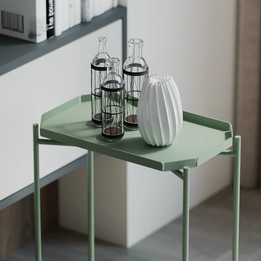 Table basse métal vert Shb-009-D stable et durable pour votre déco