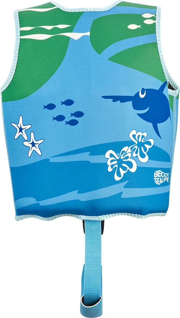Gilet de flottabilité BECO avec sangle de jambe confort bleu vert M