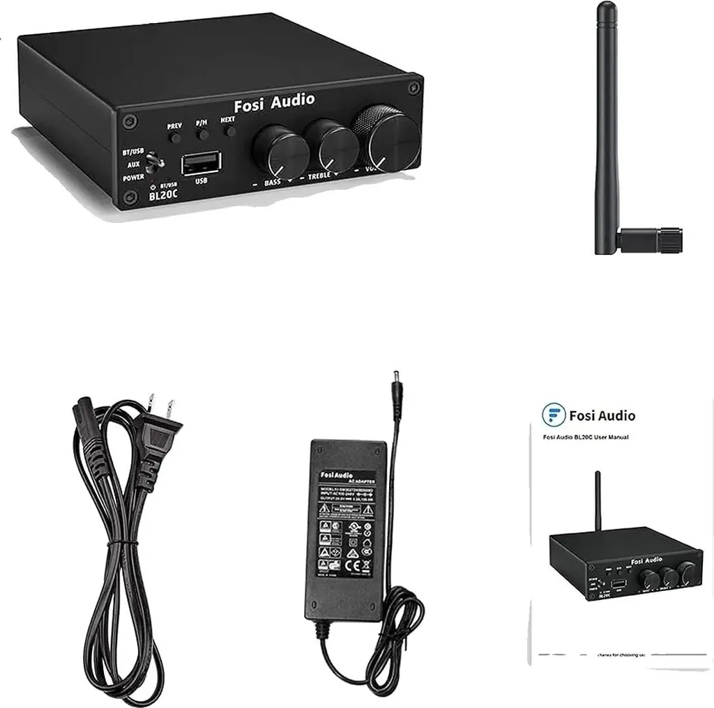 Récepteur Bluetooth 5.0 HiFi 2.1 avec lecture USB et puissance 24V