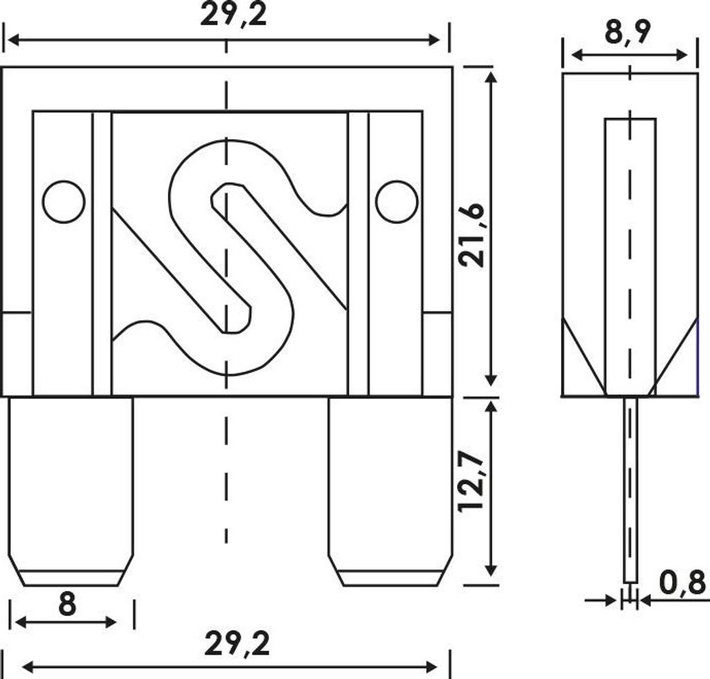 alca Maxi-Sicherung 80A; 1 St. Blister 32 V Farbe - transparent Maxi Flachsicherung für Fahrzeuge LKW Bus Schwermaschinen Traktor Auto