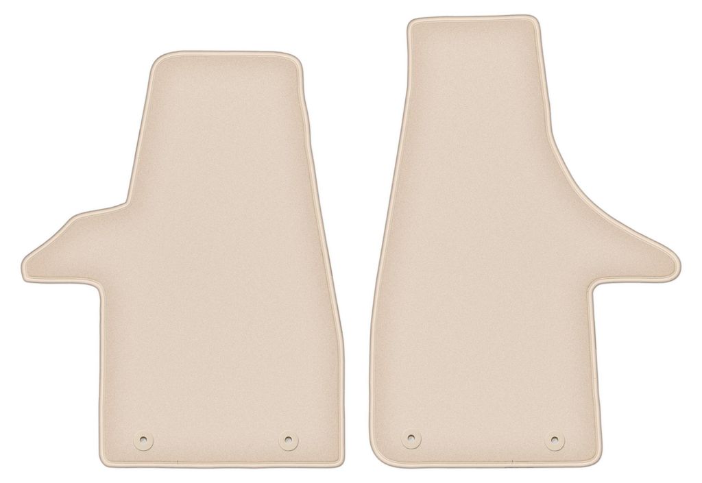 DURBAN Beige Velours-Fußmatten-Set für Volkswagen Transporter T6 Transporter (2015-)