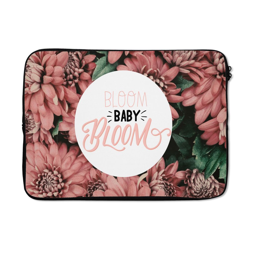 MuchoWow Laptop Hülle 14 ZollBloom baby bloom' - Sprichwörter - Zitate Laptoptasche - Laptoptasche - Stoßsicher - Schutzhaube