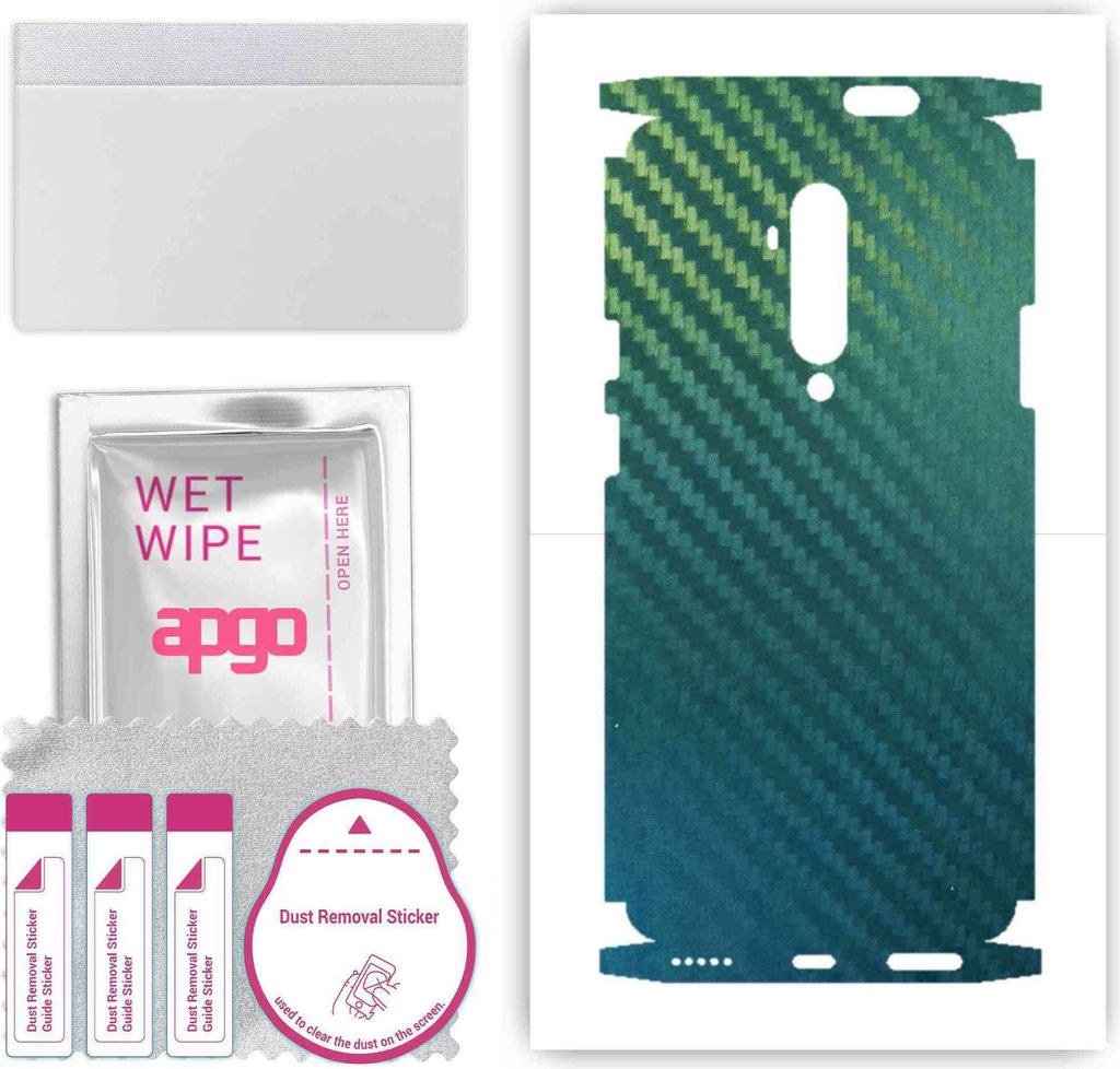 apgo Rückseite + Seiten Schutzfolie, Skin, kompatibel mit OnePlus 7T Pro, Hinten Displayschutzfolie aus Vinylfolie, kratzfest, einfache Montage - ...