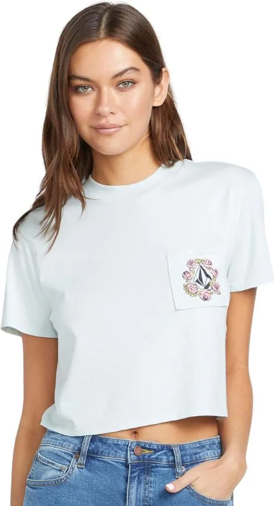 Volcom Pocket Dial Tee Cloro M - T-shirt 100% Cotone Organico da Surf
