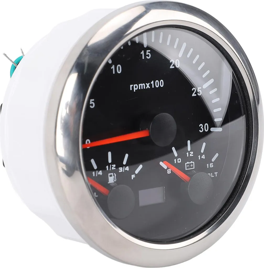Compteur 85mm pour Camping-Car et Yacht avec Tachymètre et Voltmètre