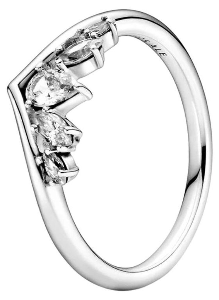 Pandora 199109C01 Ring Wishbone Birnen- & Marquise-Schliff Silber Gr. 58