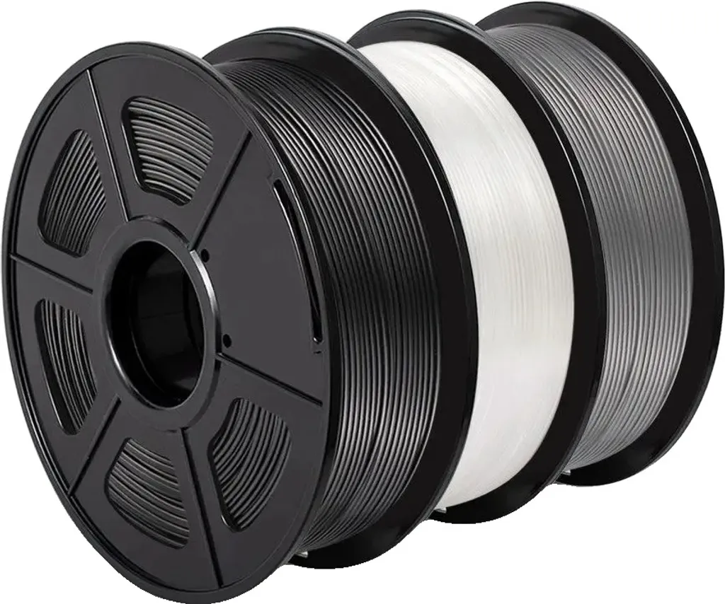 Filamento 3D SUNLU, ecologico, diametro 1,75 mm, PETG-1BK-1WT-1GY