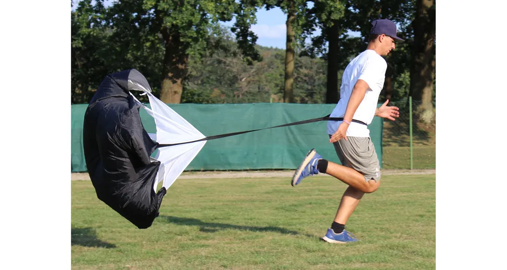 Parachute de Résistance Sprint pour Vitesse et Explosivité Noir 2x