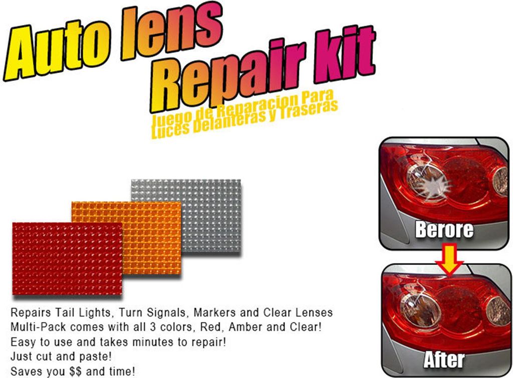3-teiliges Auto-Lichter-Crack-Restore-Film-Auto-Objektiv-Set, 3 Farben, Multi-Pack, Scheinwerfer-Rücklicht-Werkzeuge