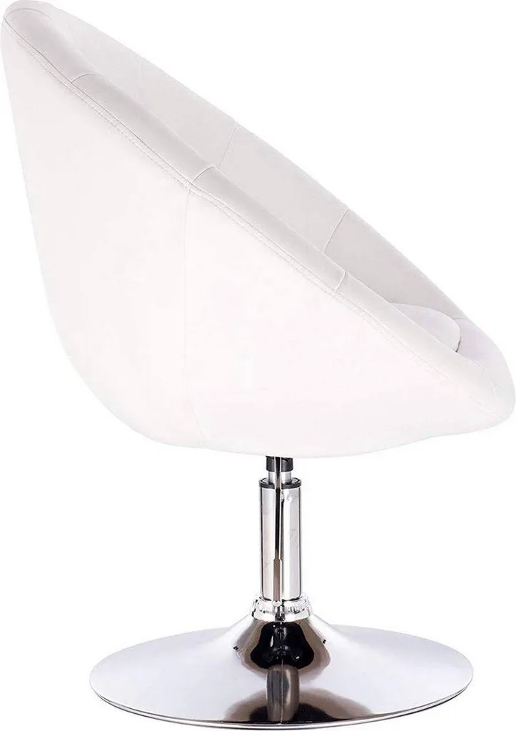 Tabouret industriel réglable 45-57cm Bolt Edge avec dossier blanc confortable