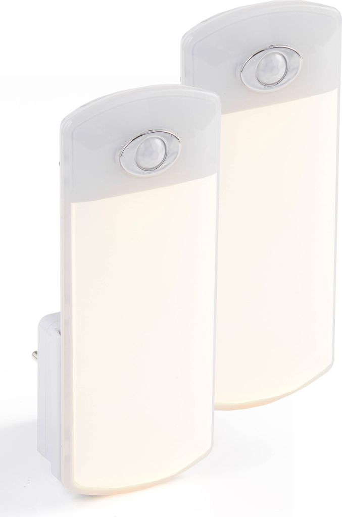 LED Steckdosen Nachtlicht 2er-Set Taschenlampe Produktbild 
